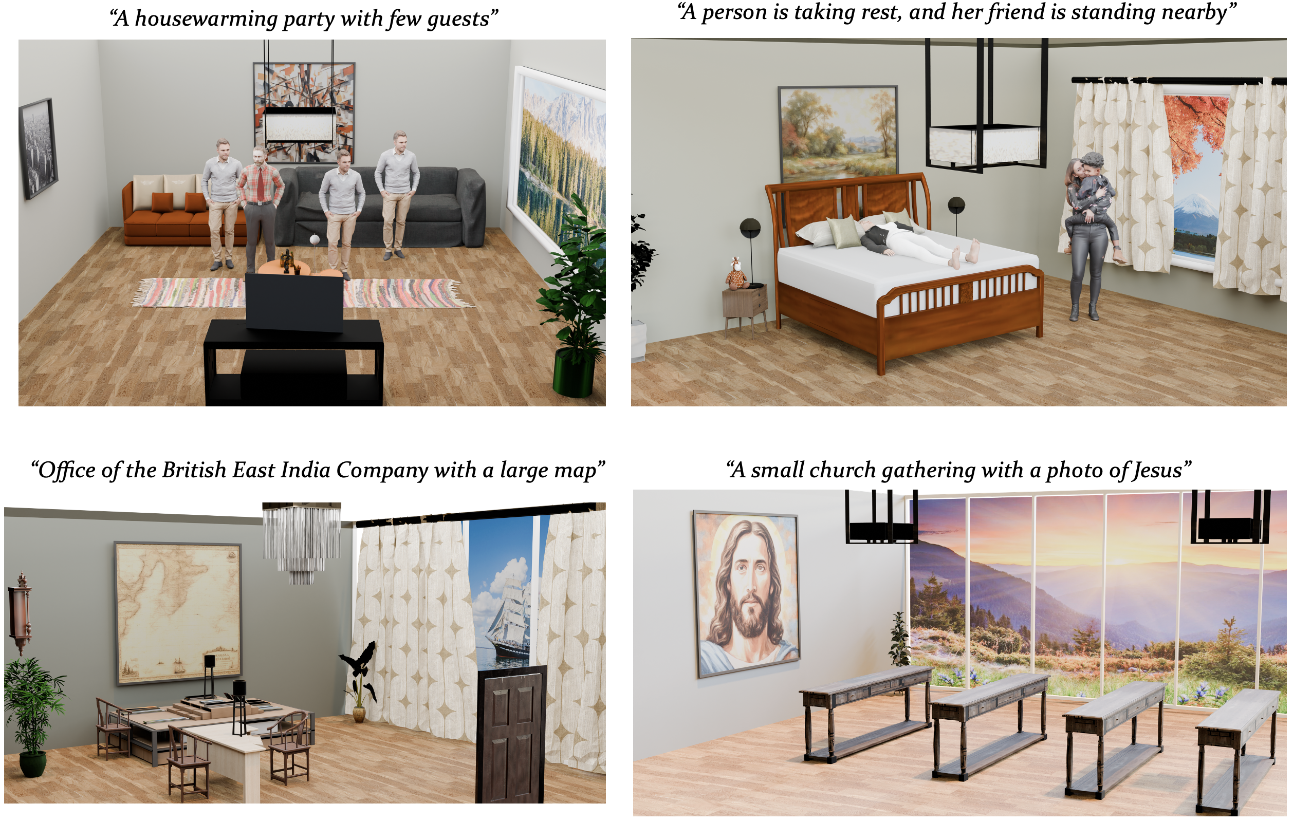 SceneProg: Program Synthesis for 3D Scene Generation using LLMs